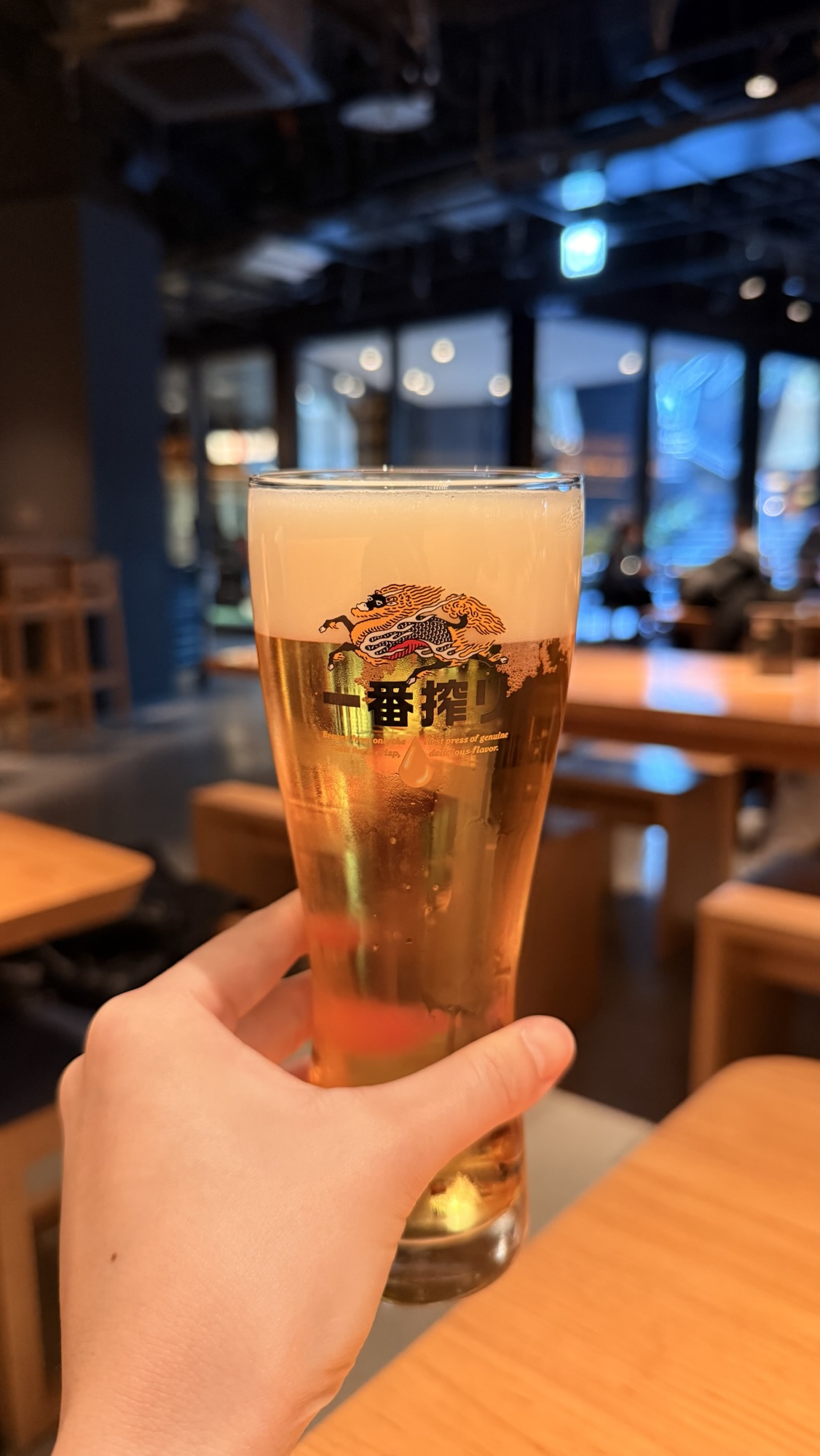 ビールで乾杯